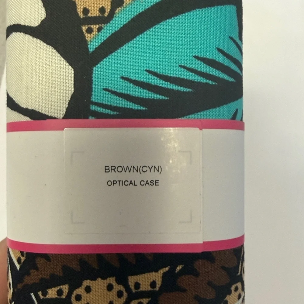 NWT Vera Bradley Brown Cyn Multicolor Floral Glasses Optical Case